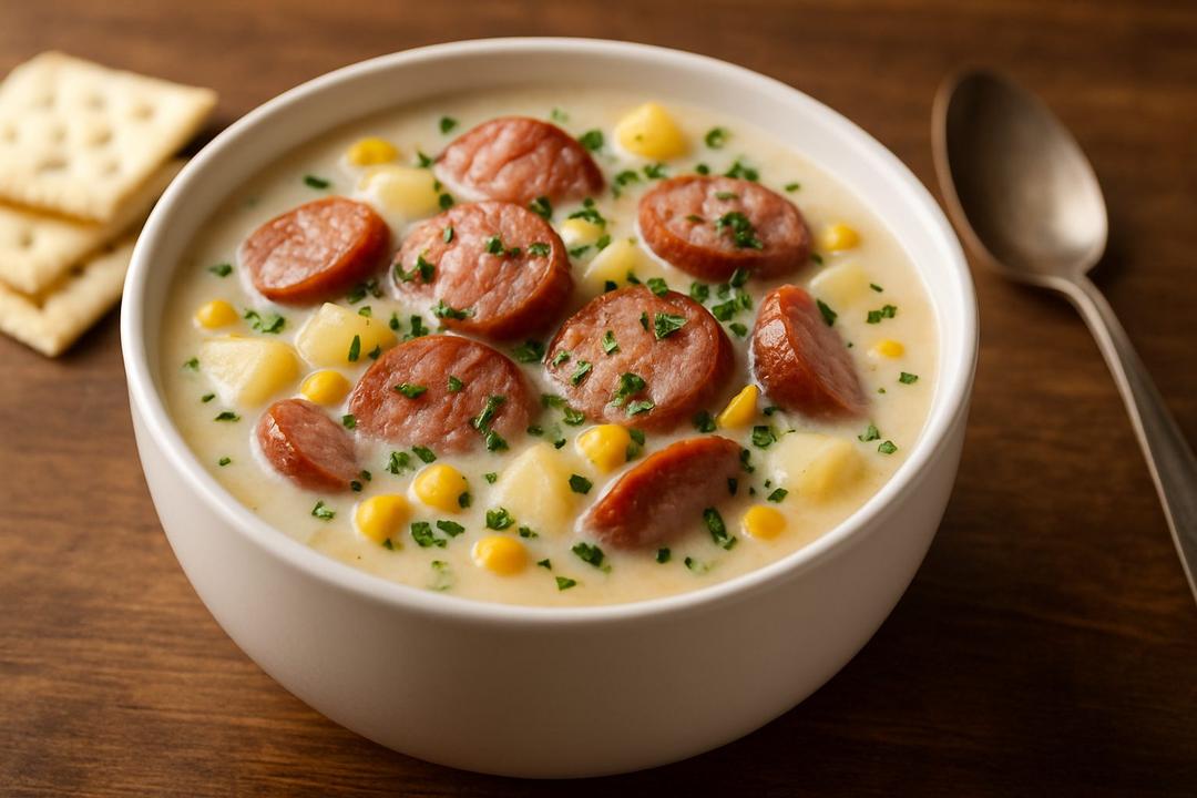 30-Minute Smoked Sausage and Corn Chowder Recipe