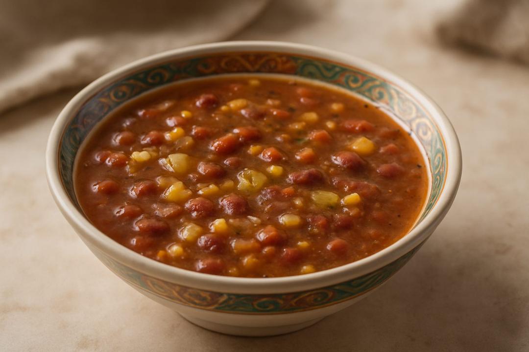 Azteca Soup Recipe (Tomato Corn Soup with Avocado)