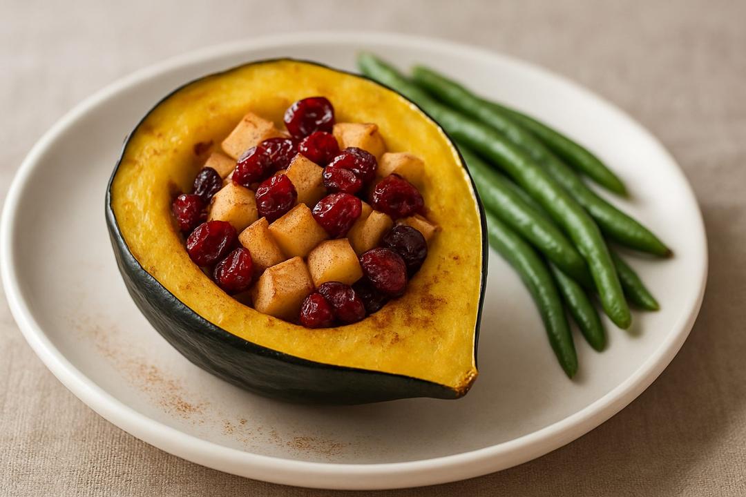 Baked Cranberry Acorn Squash Recipe