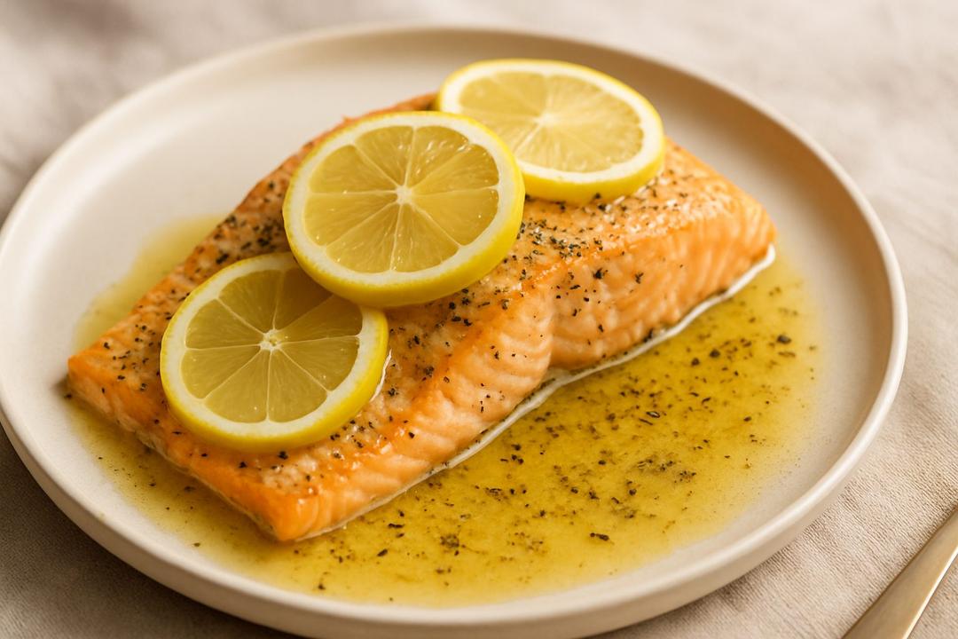 Baked Lemon-Butter Salmon Recipe
