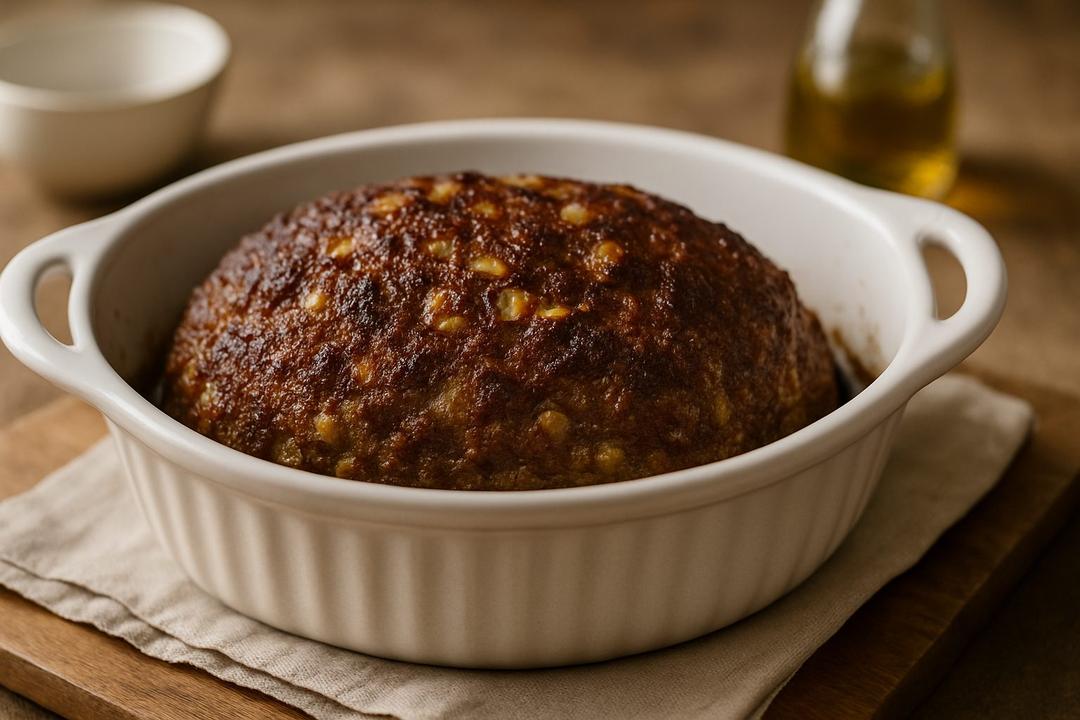 Beef and Pork Meatloaf with Onion Gravy Recipe