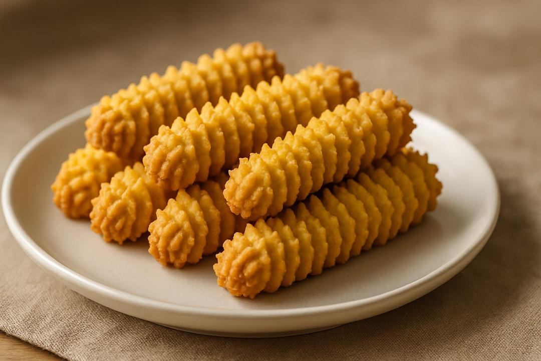 Caterpillar Cookies Recipe (Pressed Butter Cookies)
