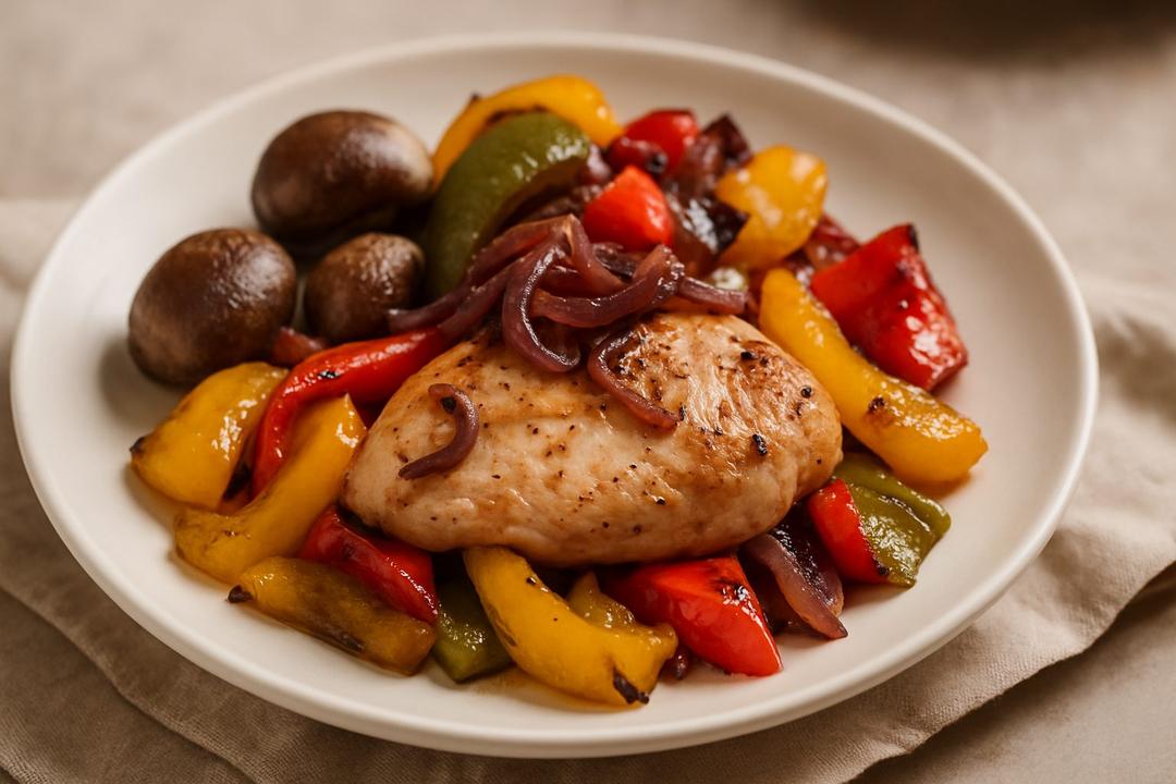 Chicken and Mushroom Vegetable Salad Recipe (Chicken Breast)