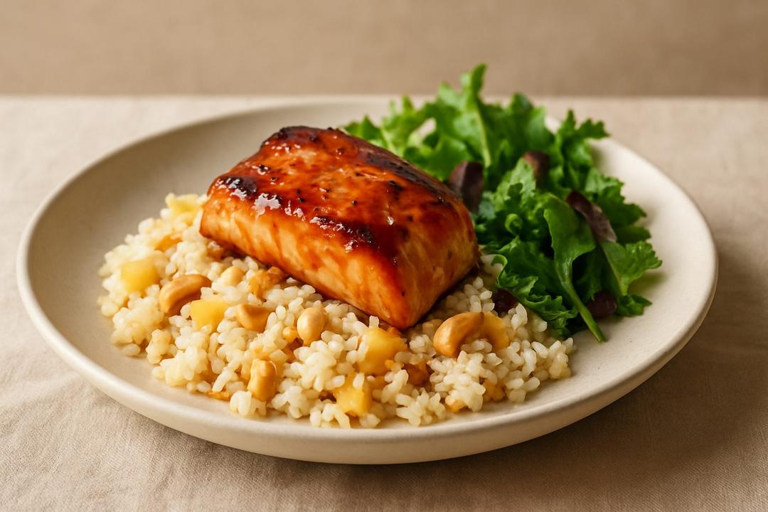 Chicken Teriyaki with Cashew Pineapple Rice Recipe