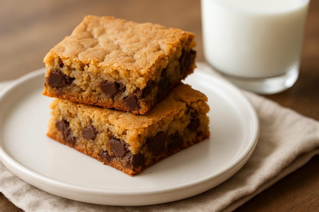 Çikolata Parçacıklı Bar Kurabiye Tarifi (Chocolate Chip Bars)