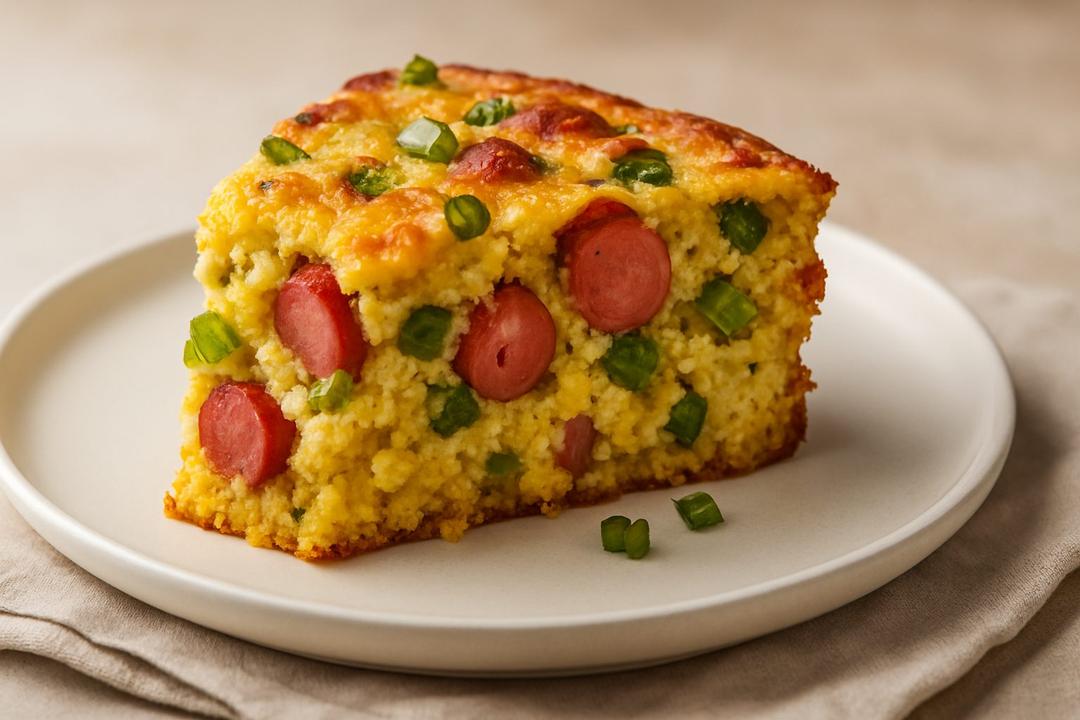 Corn Dog Casserole Recipe (Baked Cheddar & Veggie Casserole)