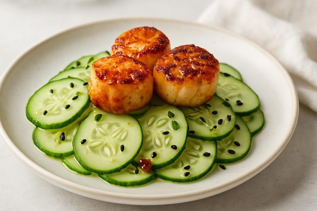 Cucumber Salad with Spicy Wasabi Dressing Recipe