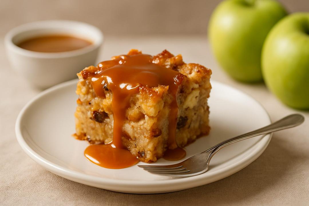 Elmalı Ekmek Puding Tarifi (Apple Bread Pudding)