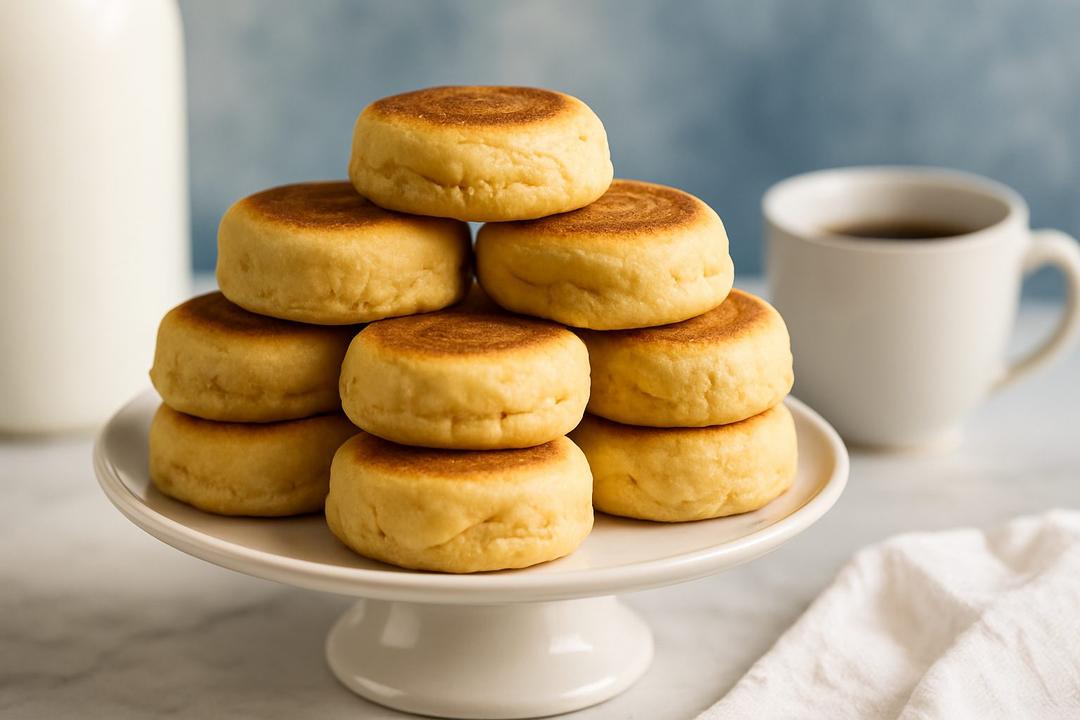 Ev Yapımı English Muffin Tarifi (Mayalı Kahvaltılık Ekmek)