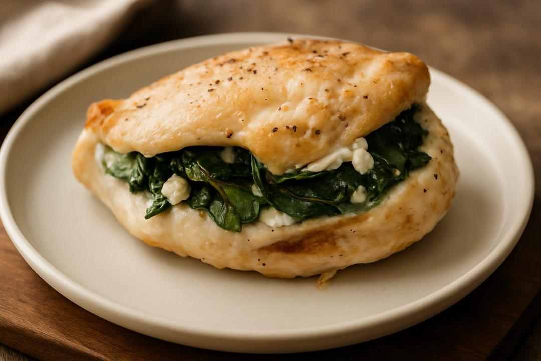 Feta and Spinach Stuffed Chicken Breast Recipe (Baked)