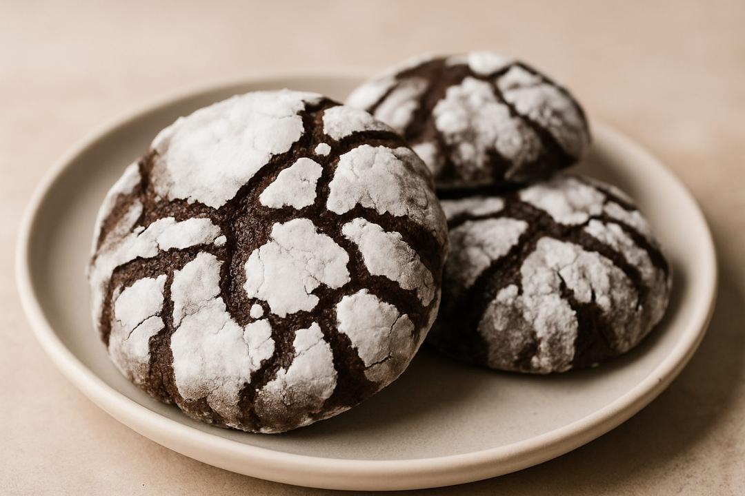 Fudgy Çikolatalı Crinkle Kurabiye Tarifi
