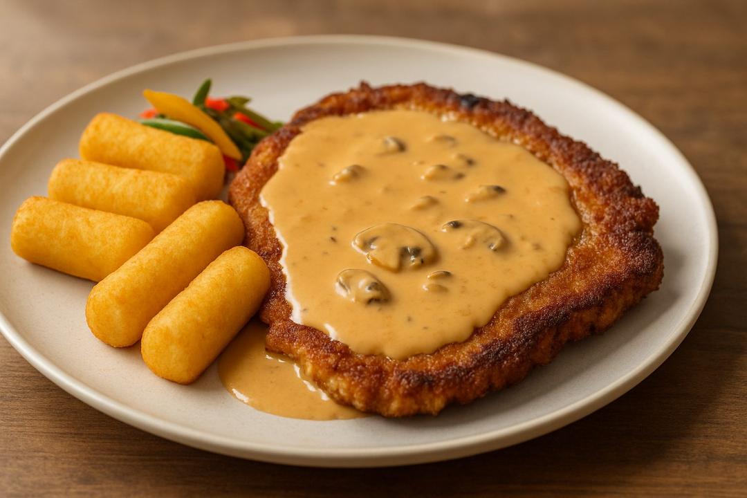 Geleneksel Rahmschnitzel Tarifi (Kremalı Şinitzel)