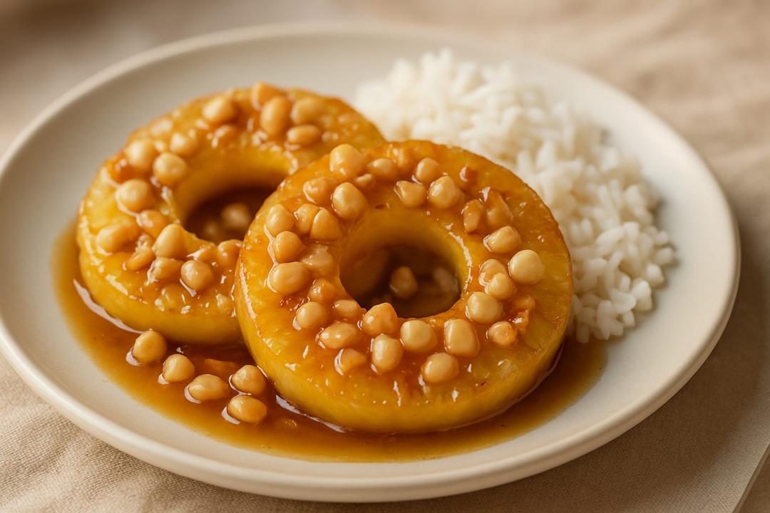 Glazed Pineapple with Macadamia Nut Crunch Recipe