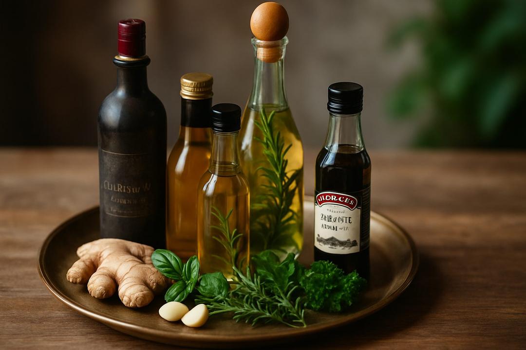 Herbal Vinegar Recipe (Thyme, Rosemary & Garlic)