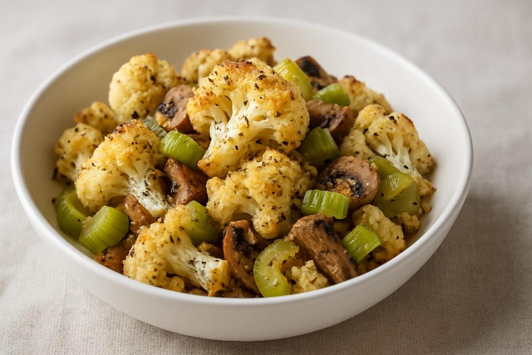 Herbed Cauliflower Bake Recipe (Oven-Baked)