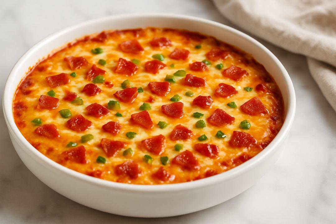 Hot Pizza Dip Recipe (Baked Cheesy Dip)
