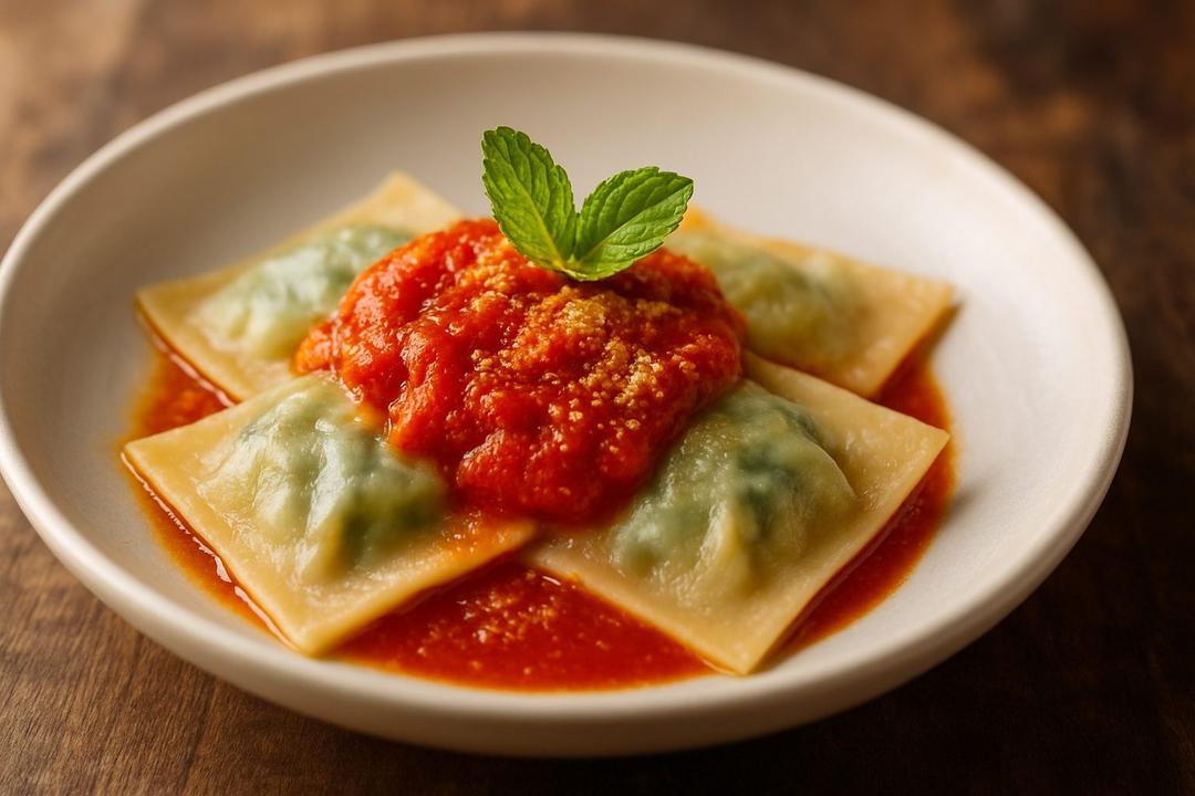 Ispanaklı Ev Yapımı Ravioli Tarifi