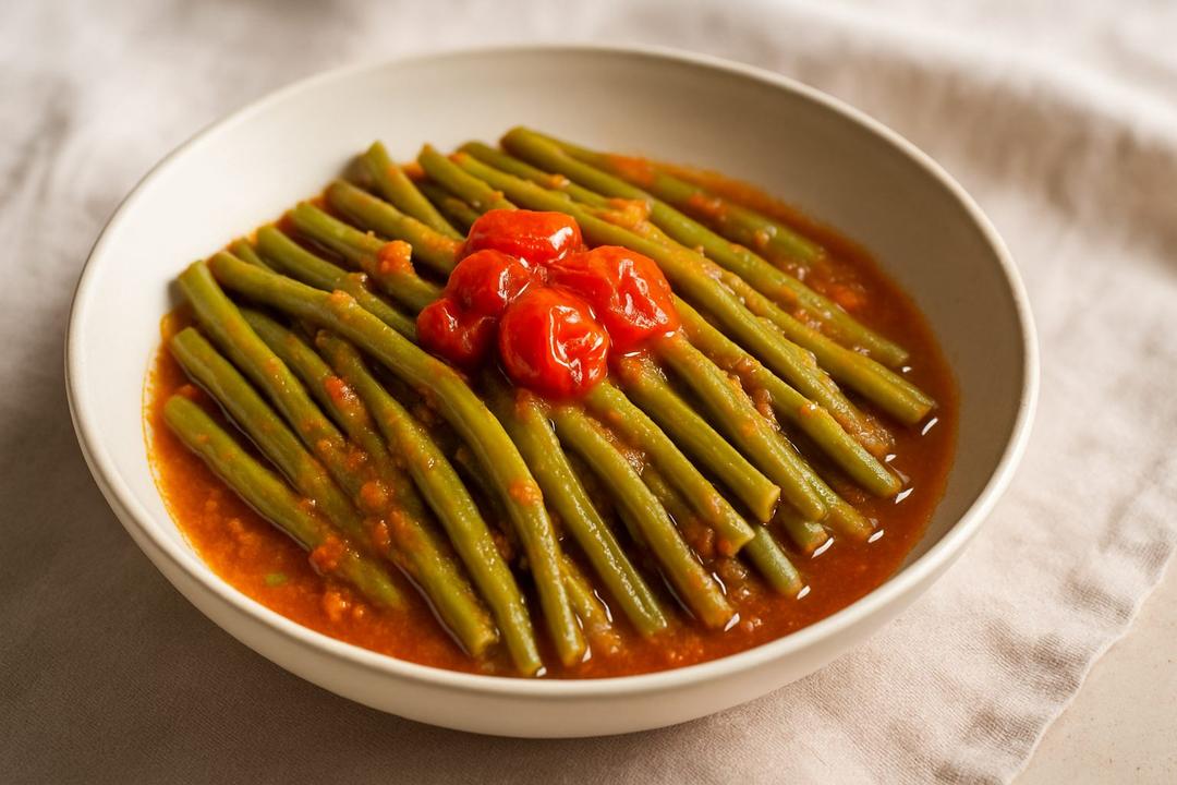 Layered Olive Oil Green Beans Recipe
