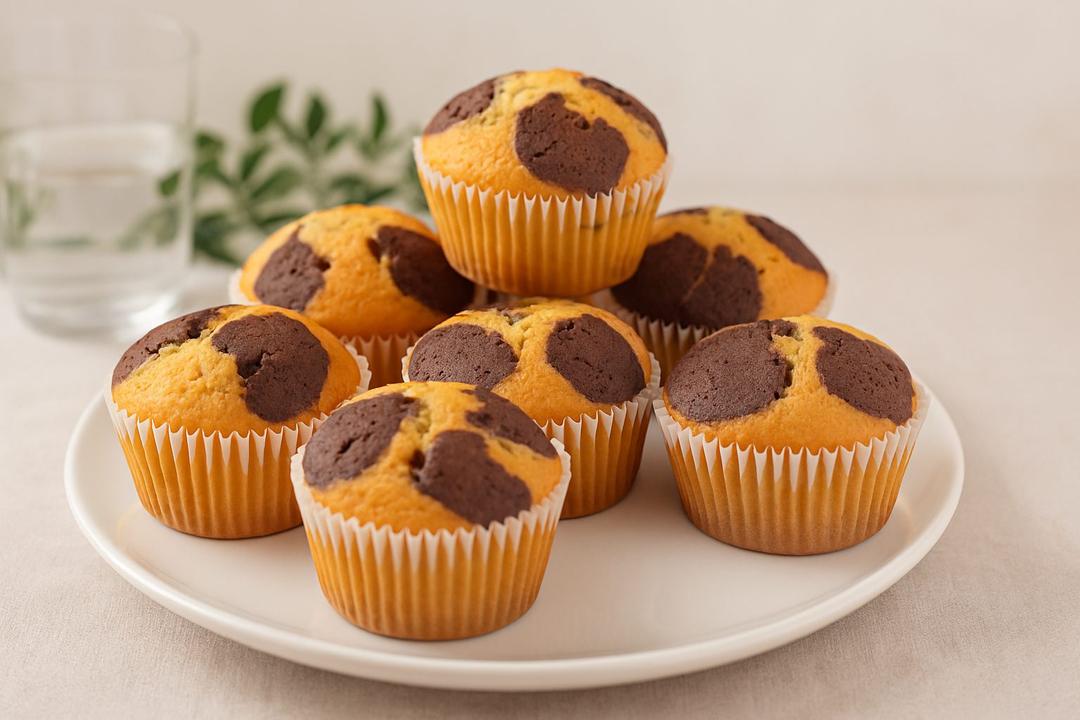 Muffin Pan Zebra Cake Recipe