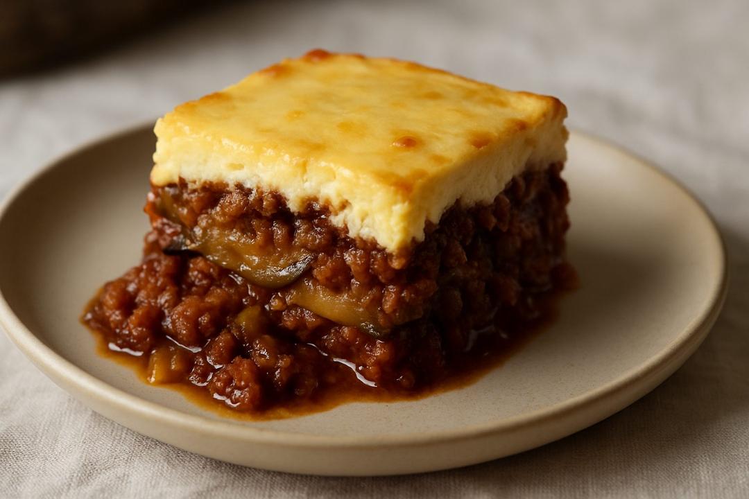 Mushroom Eggplant Moussaka Recipe (Baked with Béchamel)