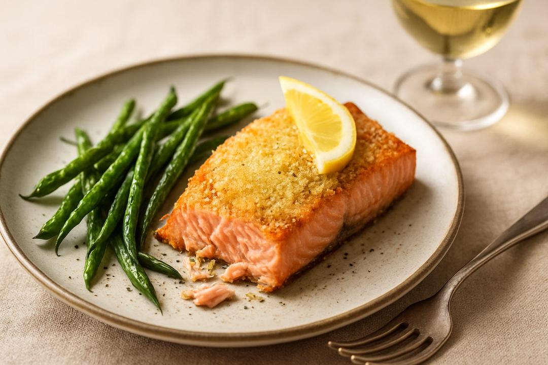 Parmesan Crusted Baked Salmon Recipe