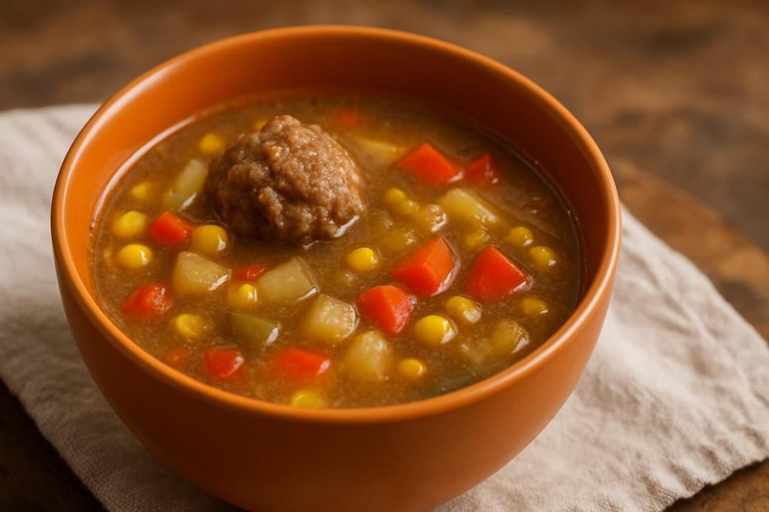 Peynirli Köfteli Çorba Tarifi (Mısırlı ve Patatesli)