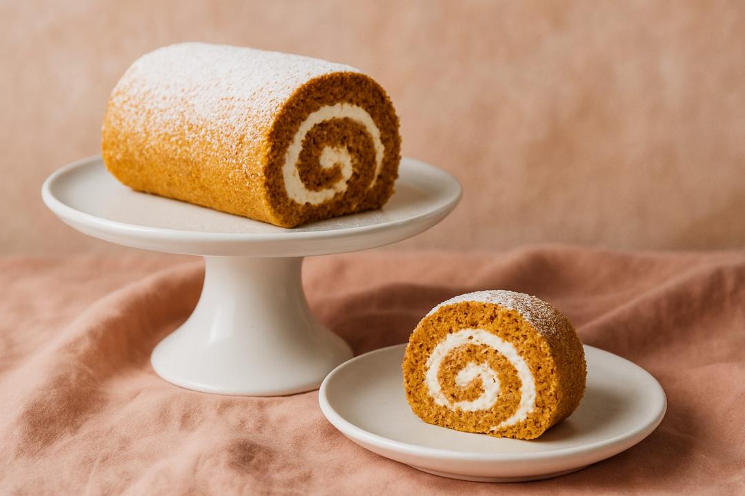 Pumpkin Roll Recipe (Cream Cheese Filling)