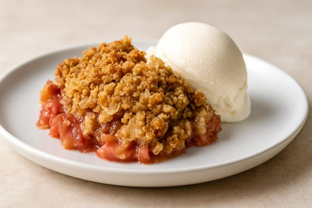 Rhubarb Crunch Recipe (Oat Crumb Dessert)