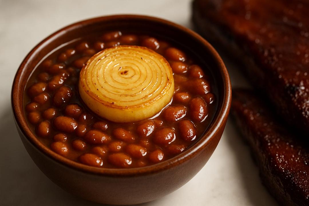 Rumlu Fırın Kuru Fasulye Tarifi (Baked Beans)