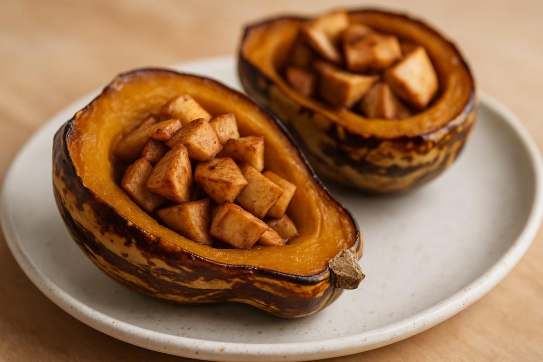 Spicy Apple-Stuffed Acorn Squash Recipe