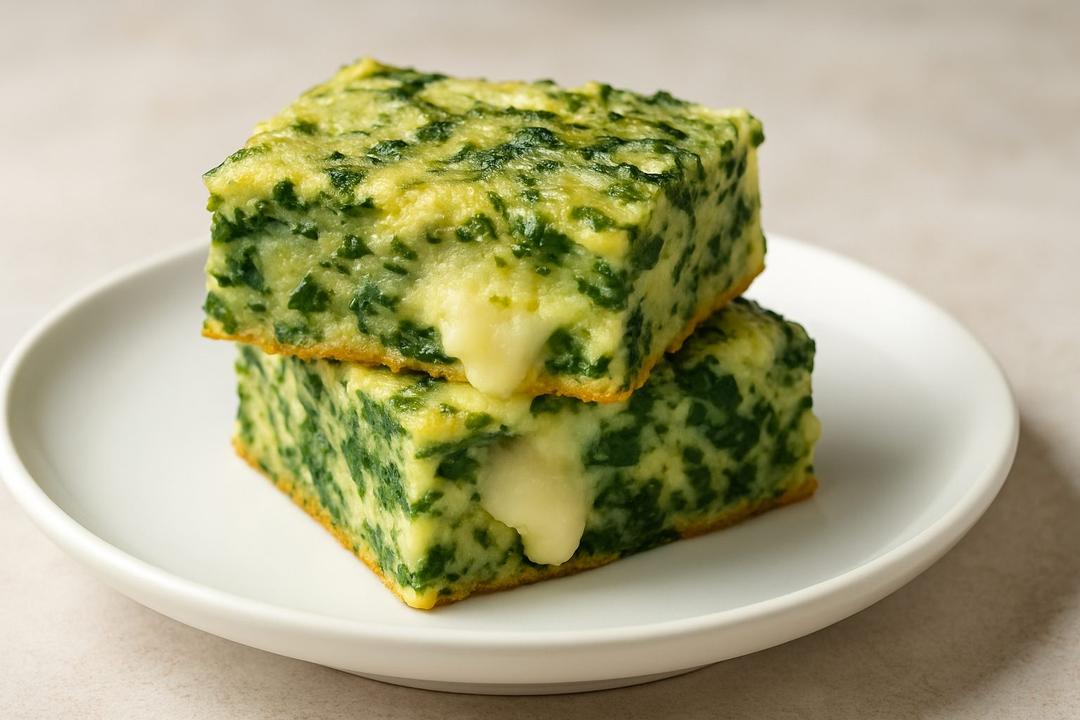 Spinach Squares Recipe (Baked Spinach and Cheese Bars)