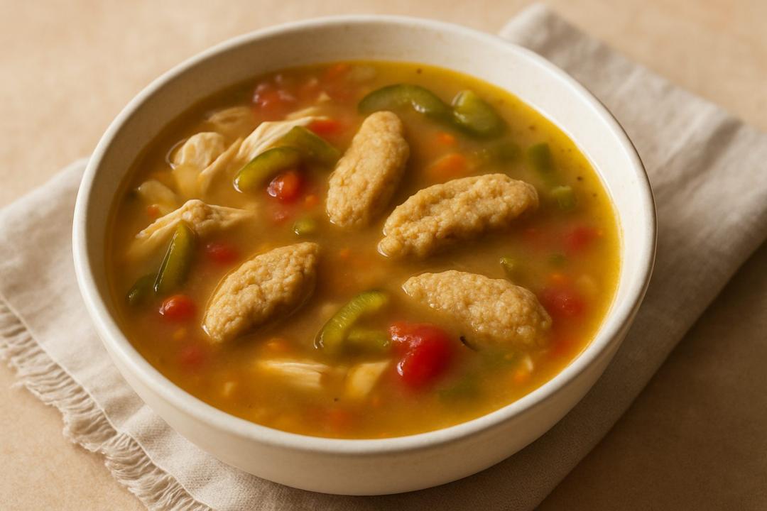 Tamale Hamurlu Tavuklu Yeşil Biber Çorbası Tarifi