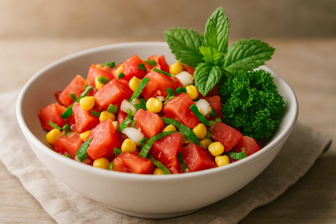 Tomato Salad Recipe (with Corn and Fresh Herbs)