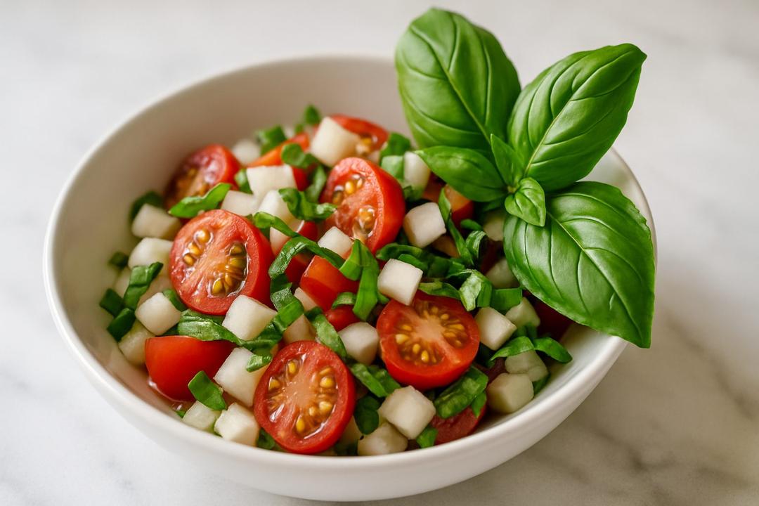 Vidalia Onion, Tomato and Basil Salad Recipe
