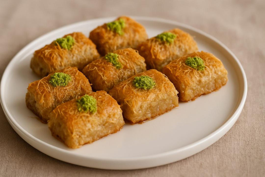 Walnut Kadayif Syrup Dessert Recipe