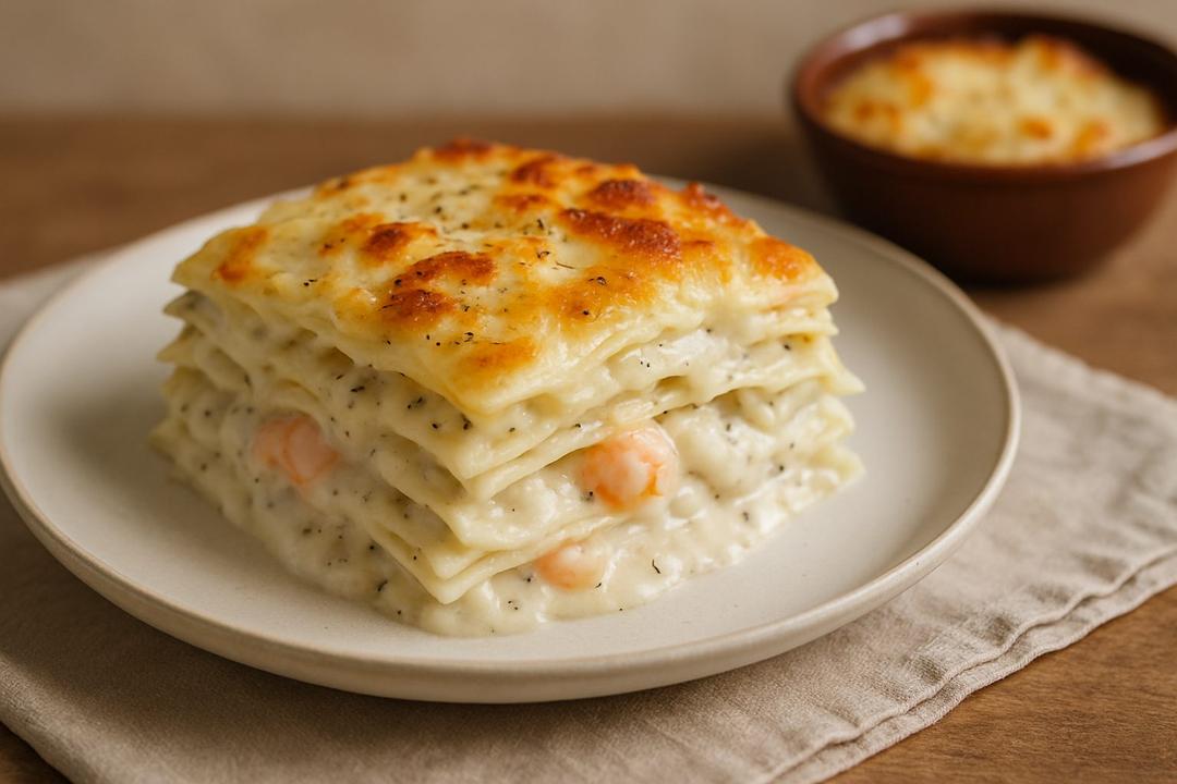 White Sauce Seafood Lasagna Recipe