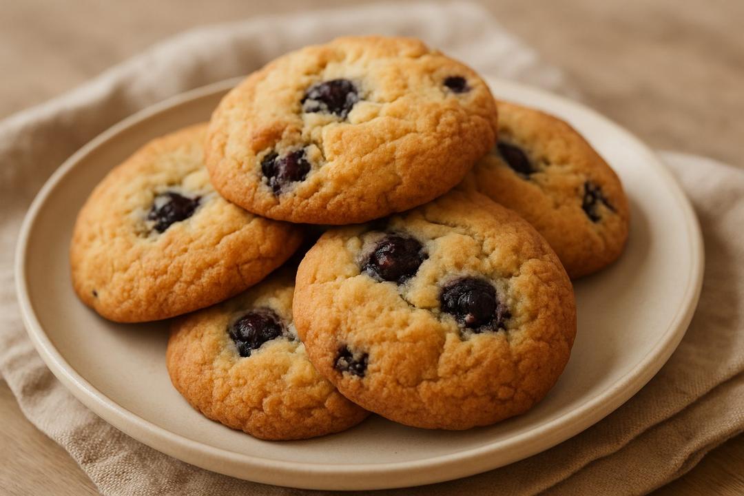 Yaban Mersinli Kurabiye Tarifi (Blueberry Cookies)