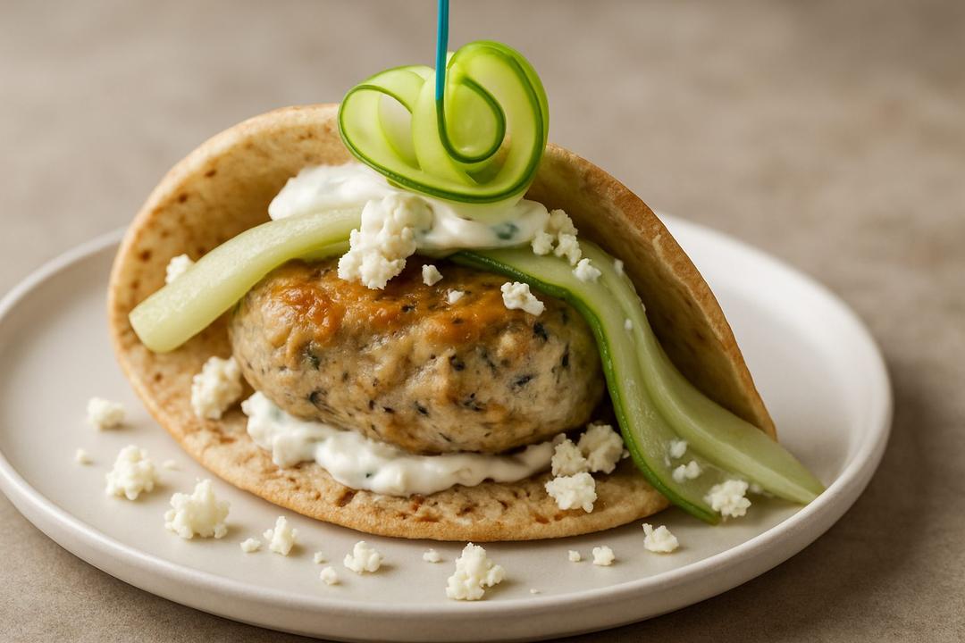 Yunan Usulü Hindi Burger Tarifi (Feta ve Salatalıklı)