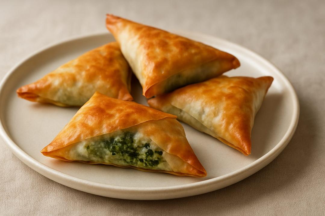 Yunan Usulü Ispanaklı Börek Üçgenleri Tarifi (Phyllo ile)