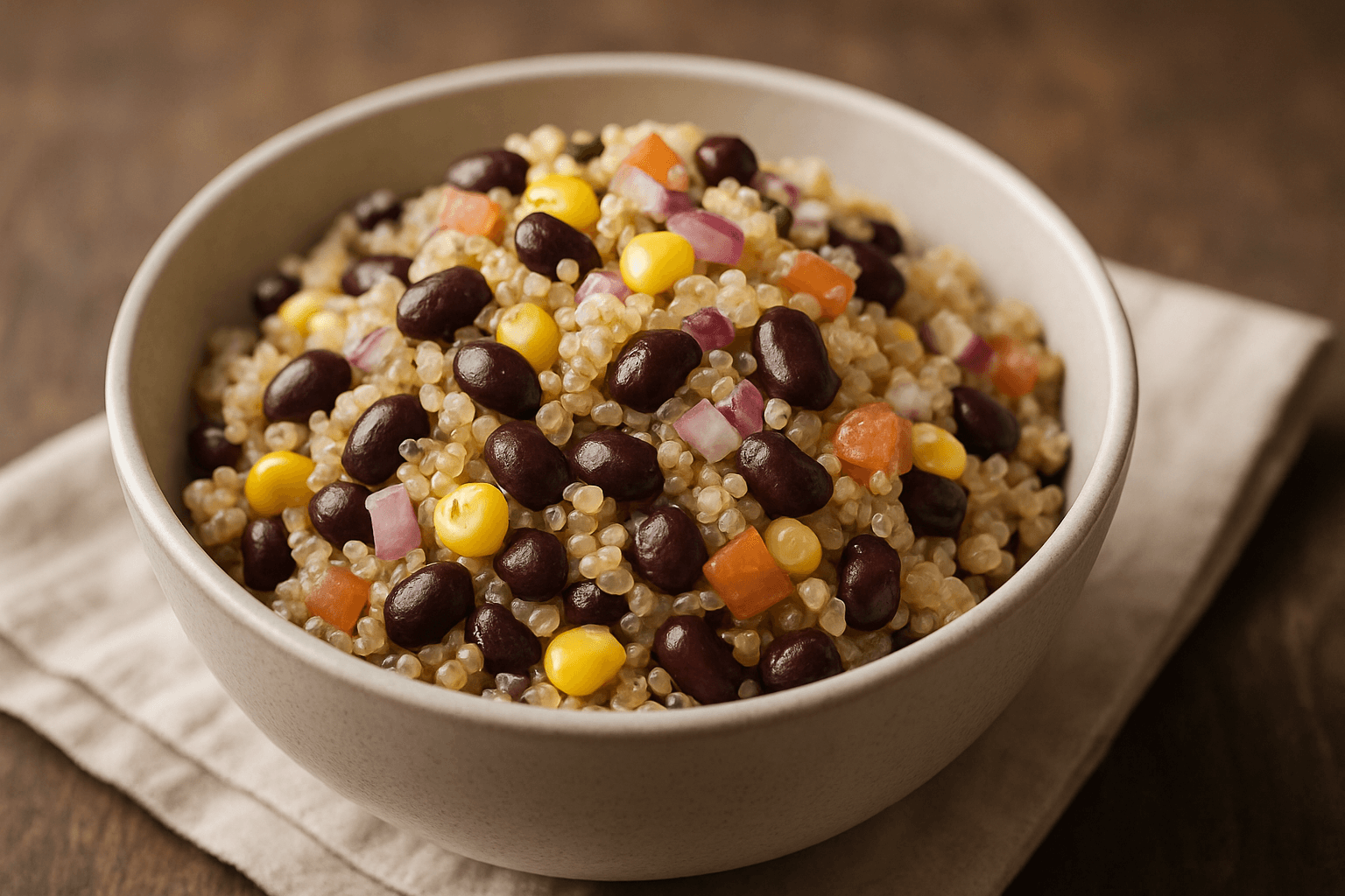 Inca Salad Recipe (Quinoa, Corn & Pink Beans)