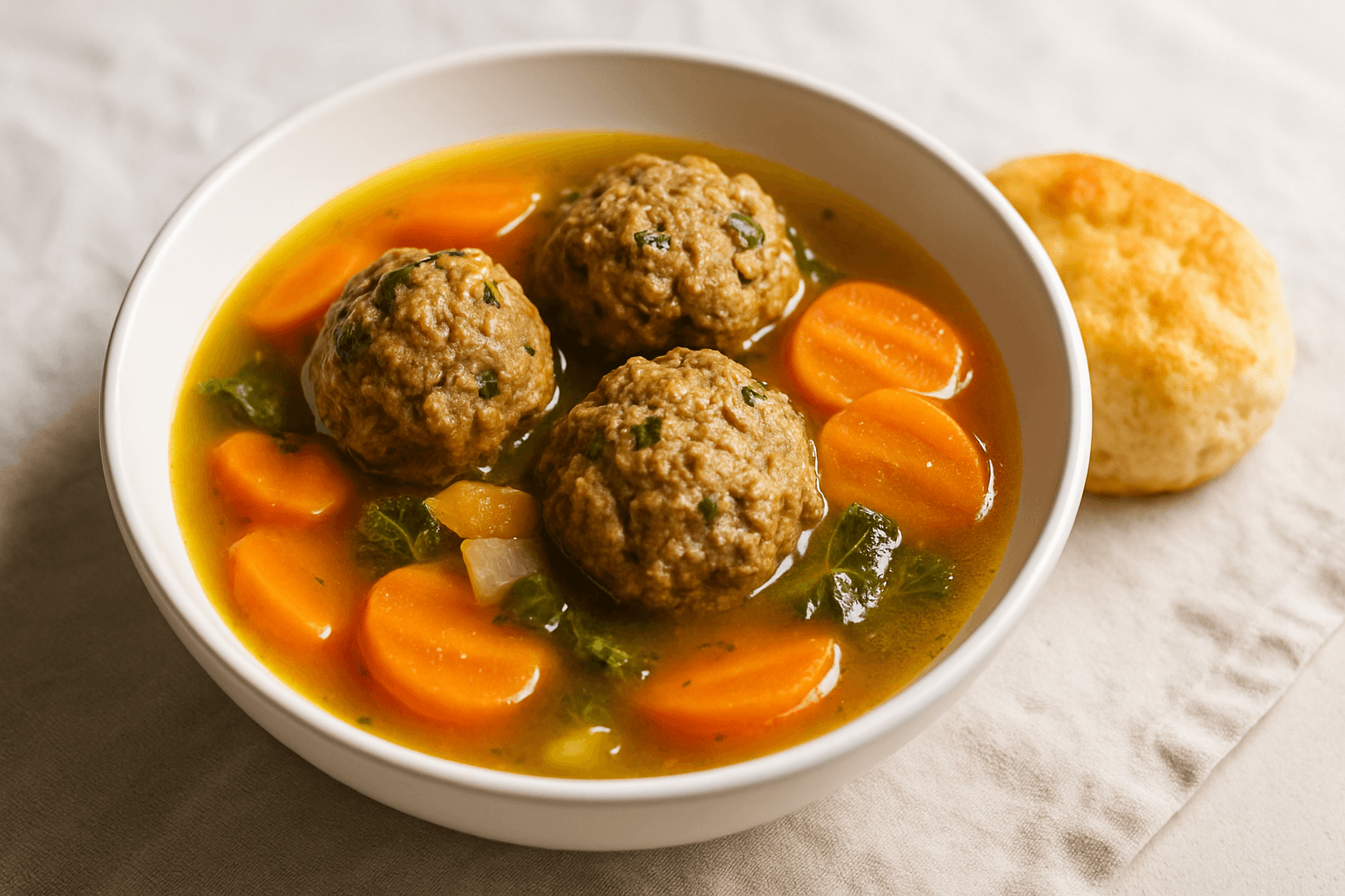 Meatball Soup Recipe (Beef Broth, Vegetables)